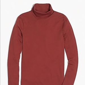 J. Crew Tissue Turtleneck in Clay Tile